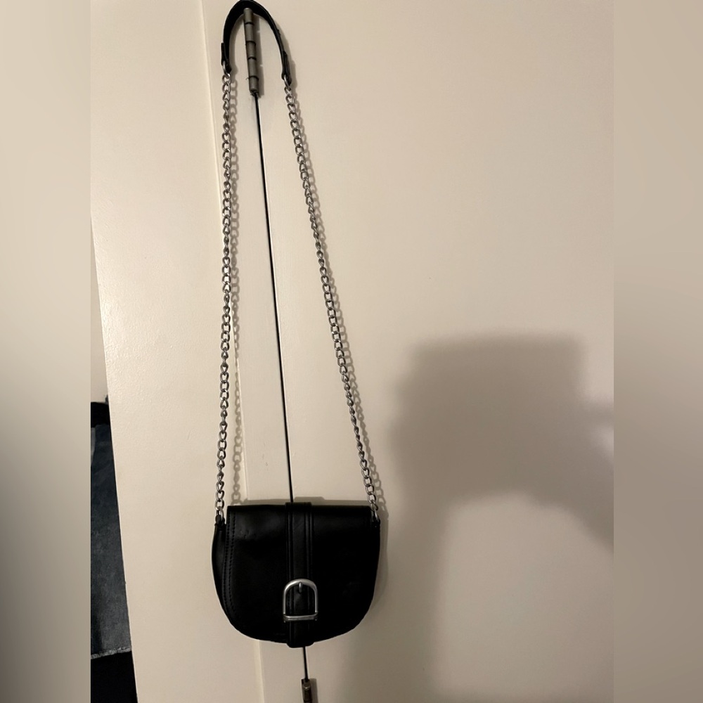 Black French Connection crossbody bag.
